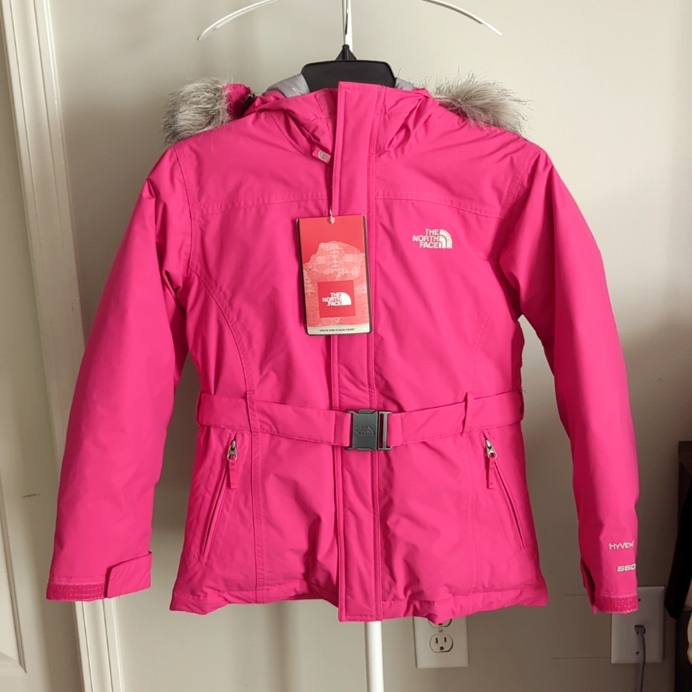 NWT Girls Medium 10/12 Pink The North Face  Jacket / Coat 550 Fill Down